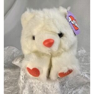 White and Red Plush Pet Toy
